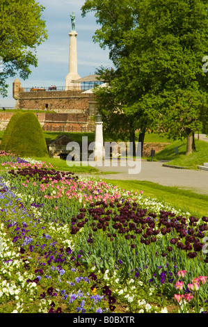 Kalemegdan Citadel mit Victor Statue in Belgrad-Serbien-Europa Stockfoto