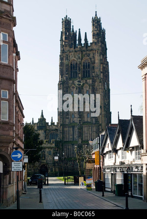 St Giles Kirche Wrexham, Nordwales Stockfoto