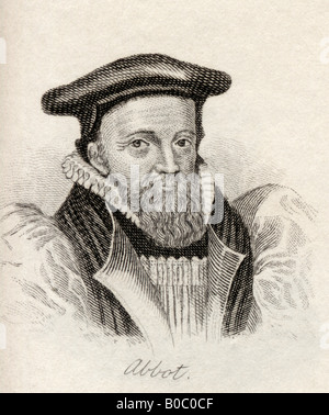 George Abt, 1562 - 1633. Erzbischof von Canterbury. Aus dem Buch Crabbs Historical Dictionary, veröffentlicht 1825. Stockfoto