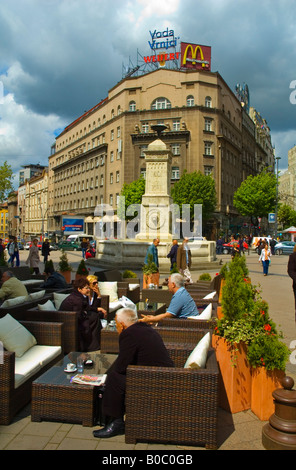 Terrasse des Cafe Moskwa am Terazije in Belgrad-Serbien-Europa Stockfoto