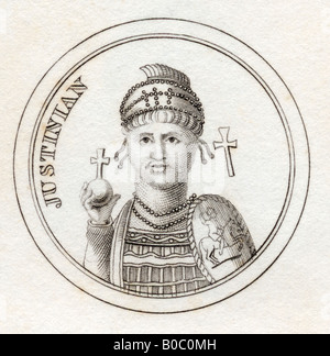 Justinian I. oder Justinian der große, Flavius Petrus Sabbatius Justinianus, 482 - 565. Kaiser Des Östlichen Römischen Reiches. Stockfoto