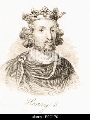 Heinrich III. Von England, 1207 - 1272. König von England. Aus dem Buch Crabbs Historical Dictionary veröffentlicht 1825 Stockfoto