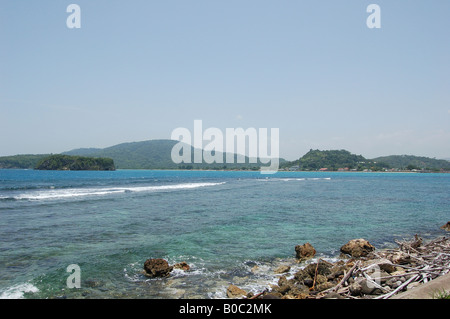 Die Küste von Pajee Strand Port Maria, Muttergottes, Jamaika Stockfoto