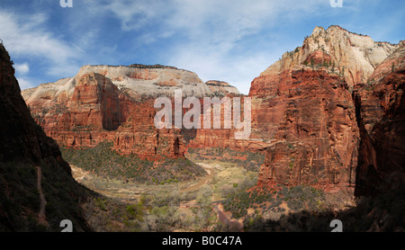 Panoramablick über Zion Canyon im Süden von Utah Stockfoto