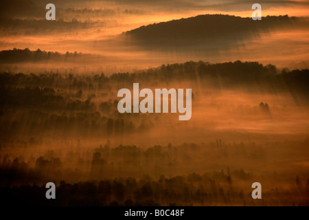 Sonnenaufgang am Blue Ridge Parkway Stockfoto