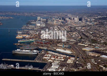 Aerial San Diego, CA US Navy aus Südosten von oben Stockfoto