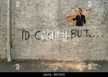 Street-Art, Dunedin, Neuseeland Stockfoto