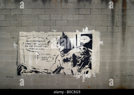 Street-Art, Dunedin, Neuseeland Stockfoto