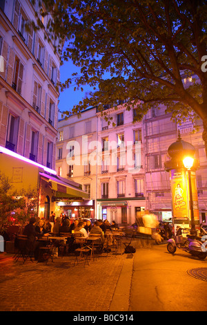 Nachtleben in Paris, Café-Bar und restaurants Stockfoto