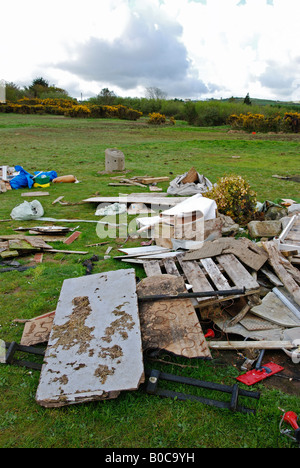 Fliegen Sie, Kippen auf dem Lande in der Nähe von Redruth in Cornwall, england Stockfoto