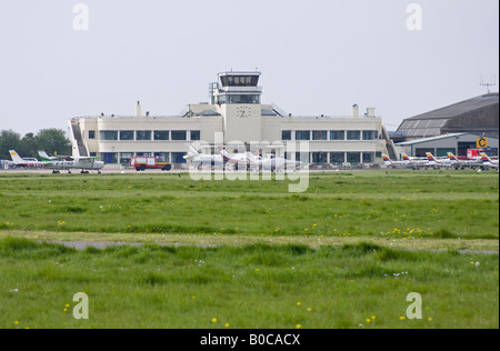 Art Deco Terminalgebäude, Shoreham Flughafen, Sussex, England, UK Stockfoto