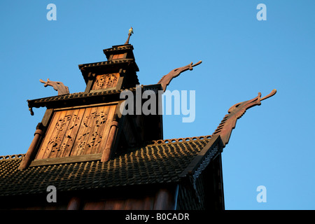 Epcot Center Norwegen Stand mit einem Viking-Stil auf die Dachkonstruktion.  Für den redaktionellen Gebrauch bestimmt. Stockfoto