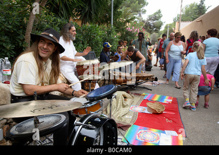 Hippie-Markt in Es Canyar, Spanien Stockfoto