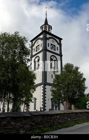 Røros-Kirche in der Innenstadt von Røros, Sør-Trøndelag, Norwegen Stockfoto