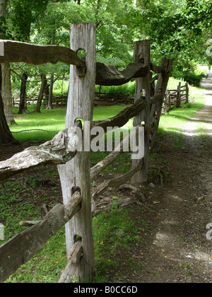 Holzzaun in Phyllipsburg Manor, New York Stockfoto