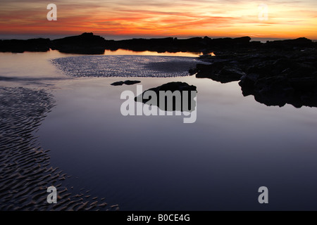 Sonnenuntergang, St. Leonards am Meer Stockfoto