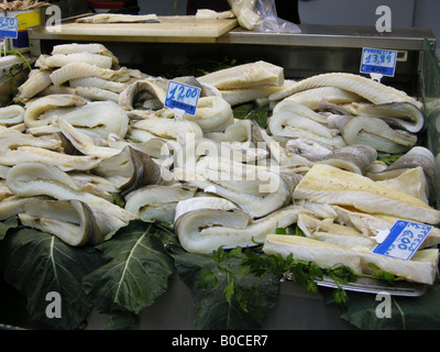 Getrockneten Stockfisch in einem Maket Fuorigrotta - Napoli Campania Italia - Europa Süditalien Stockfoto