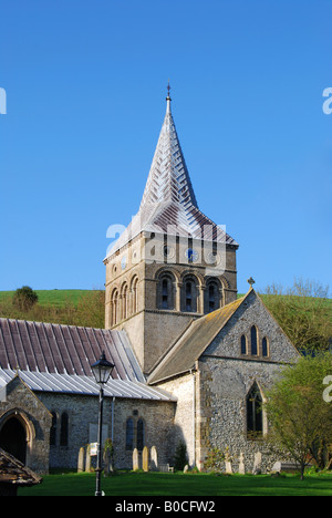 All Saints Church, East Meon, Hampshire, England, Vereinigtes Königreich Stockfoto