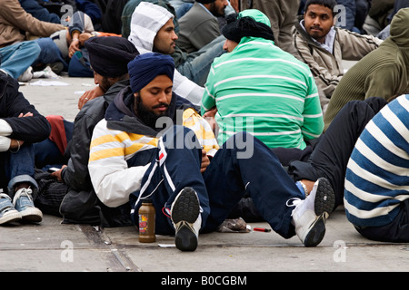 Berufe / Melbourne Taxifahrer protestieren gegen gefährliche Arbeitsbedingungen 30 / 04/08. Stockfoto