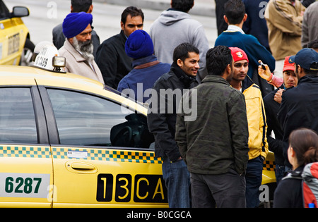 Berufe / Melbourne Taxifahrer protestieren gegen gefährliche Arbeitsbedingungen 30 / 04/08. Stockfoto