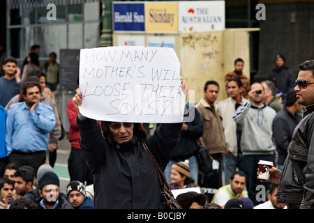 Berufe / Melbourne Taxifahrer protestieren gegen gefährliche Arbeitsbedingungen 30 / 04/08. Stockfoto