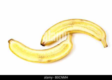 Banane halbieren | Halbierte Banane Stockfoto