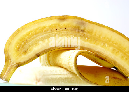 Banane halbieren | Halbierte Banane Stockfoto