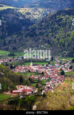 Blick in Richtung Kruth, Elsass Frankreich Stockfoto