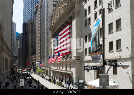 New York Stock Exchange (NYSE), Wall Street, Bankenviertel, NYC, New York City Stockfoto
