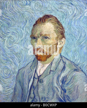 Selbstportrait 1889 von Vincent Van Gogh Öl auf Leinwand, Musée D Orsay Museum und Art Gallery Paris Frankreich Europa Stockfoto