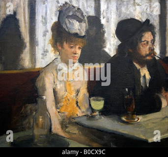 In A Cafe, Absinthe, 1875 oder 1876, Edgar Degas, Detail, Musée d'Orsay Museum and Art Gallery, Paris, Frankreich, Europa Stockfoto