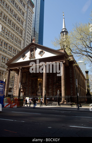 St Pauls Chapel in New York am Broadway in Lower Manhattan, das Gebäude ist das einzige erhaltene Pre Unabhängigkeitskrieg Gebäude Stockfoto