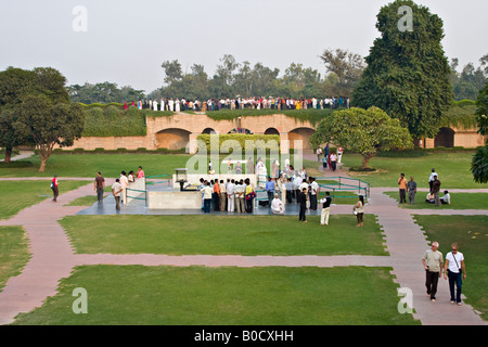 Raj Ghat Denkmal für Mahatma Gandhi, Delhi, Indien Stockfoto