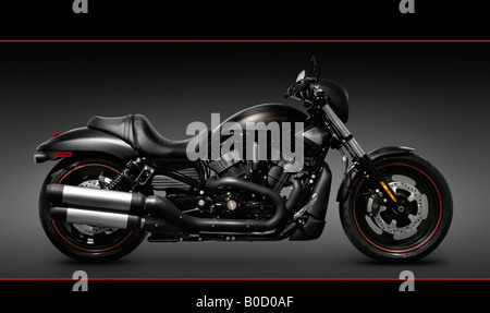 Schwarze Harley-Davidson Night Rod Stockfoto