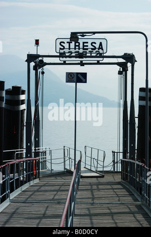 Liegeplatz in Stresa - Lago Maggiore (Verbano) Piemont-Norditalien Stockfoto