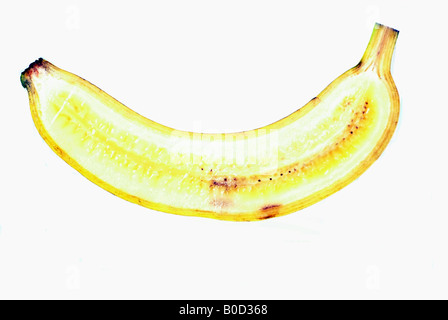 Banane halbieren | Halbierte Banane Stockfoto