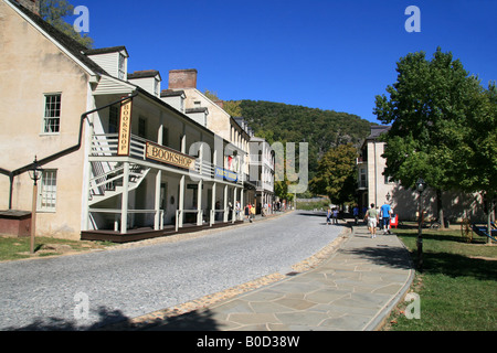 Main Street, Harpers Ferry, West Virginia. Stockfoto
