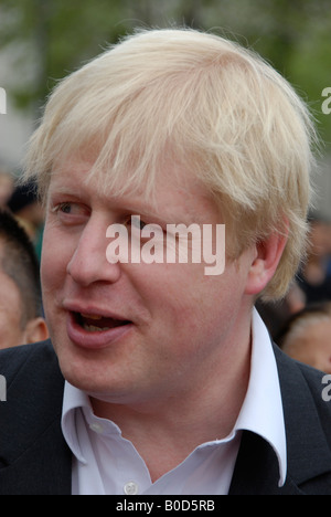 Bürgermeister von London Boris Johnson auf Walkabout Vaisakhi Sikh New Year Festival 2008 am Trafalgar Square in London. Stockfoto