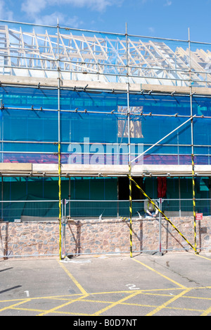 Kleine Baustelle Bau neue erschwinglichem Wohnraum im Vereinigten Königreich Stockfoto