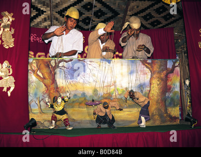 Traditionellen Puppentheater in Mandalay Myanmar (Burma) Stockfoto