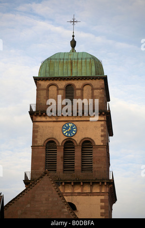 Kirche in Kaysersberg Elsass Frankreich Stockfoto