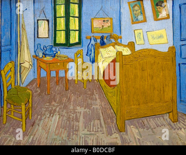 Van Goghs Schlafzimmer in Arles, 1889, Vincent van Gogh, Musee D Orsay Museum Kunstgalerie Paris Stockfoto