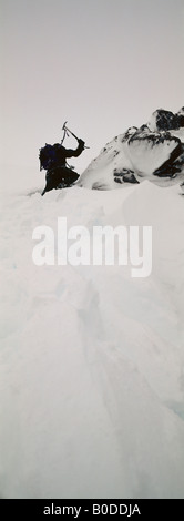 Panorama der Winter Kletterer in den schottischen Highlands Stockfoto