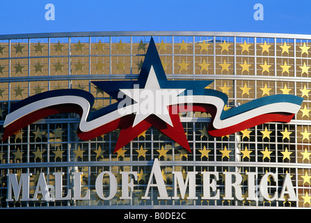 ZEICHEN UND EINGANG AN DER MALL OF AMERICA IN BLOOMINGTON, MINNESOTA. Stockfoto