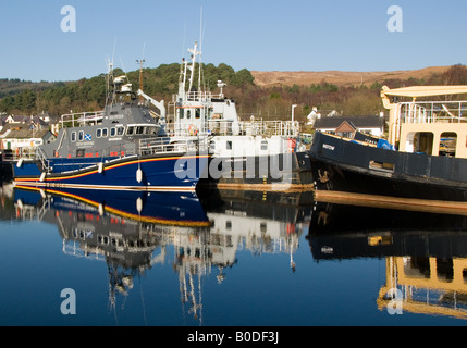 Überwinterung in Corpach Basin Caledonian Canal Boote Stockfoto