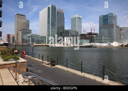 Canary Wharf - West India Dock. Stockfoto