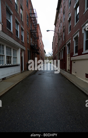 Engen Straßen und Gassen durchqueren Boston s North End auf Samstag, 3. Mai 2008. (Foto von Kevin Bartram) Stockfoto