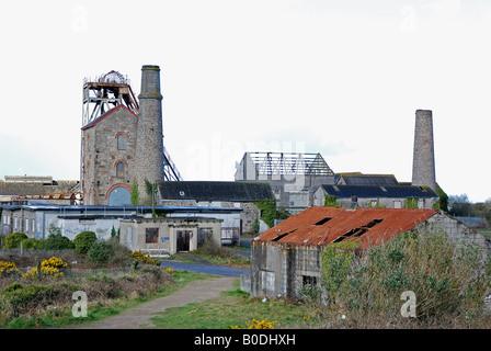 das alte schließen 'Süd Wheal crofty' Tin mine am Pool zwischen Redruth und Camborne, cornwall Stockfoto