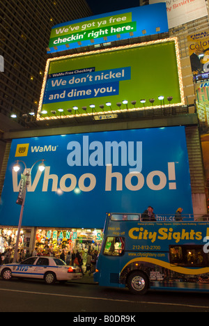 Washington Mutual Bank Werbung am Times Square Stockfoto