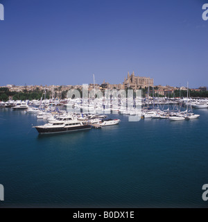 Blick über Palma International Boat Show 2008, Mallorca, Balearen, Spanien Stockfoto